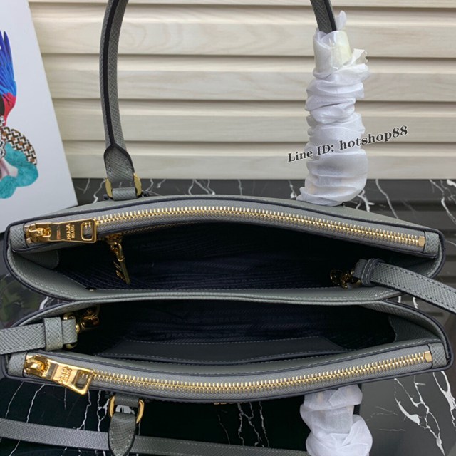 Prada專櫃新款1BA232殺手包 普拉達原廠義大利進口粗十字紋牛皮手提肩背女包 csp1563